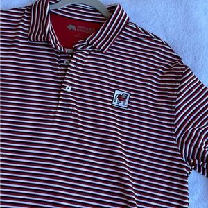 Onward Reserve Triple Stripe Standing Bulldog Performance Polo Large